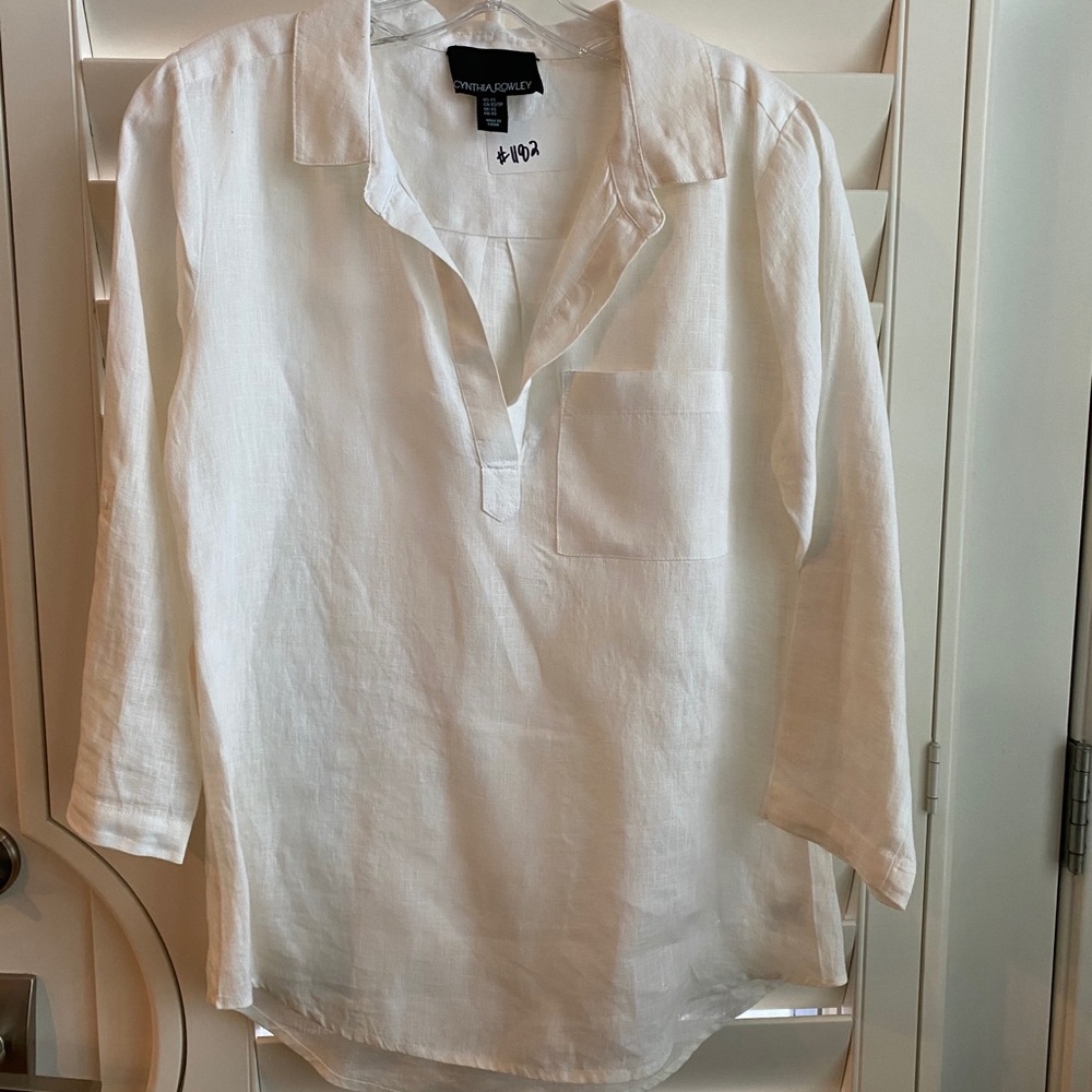 #1182 Cynthia Rowley Linen Shirt